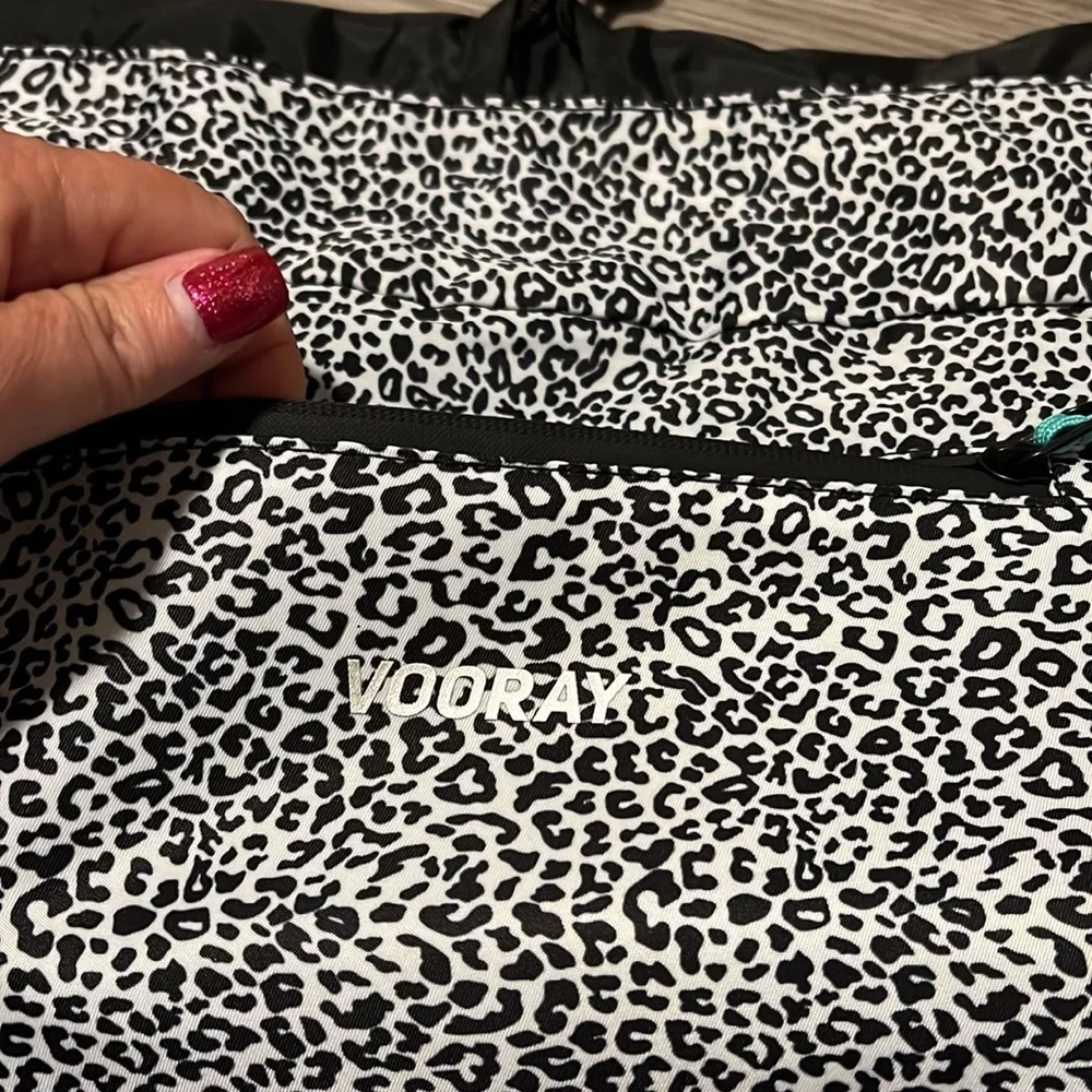 Drawstring leopard print backpack